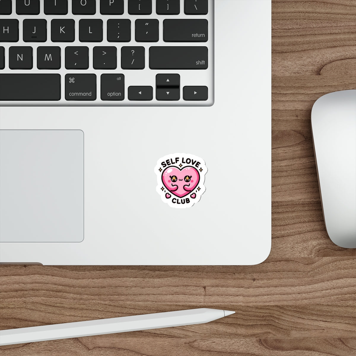 Self Love Club Die-Cut Stickers - Cute Heart Design for Positive Vibes