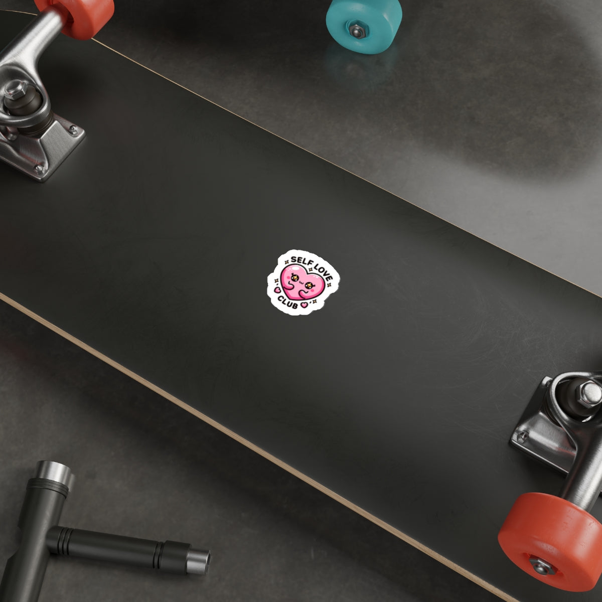 Self Love Club Die-Cut Stickers - Cute Heart Design for Positive Vibes